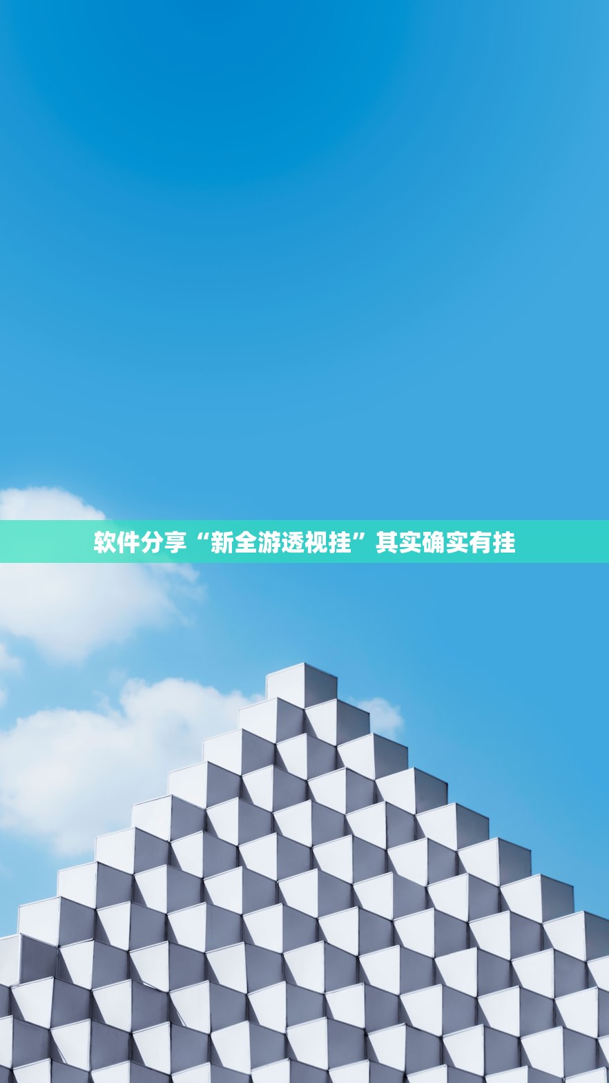 软件分享“新全游透视挂”其实确实有挂