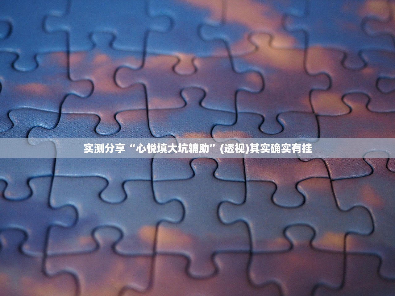 实测分享“心悦填大坑辅助”(透视)其实确实有挂
