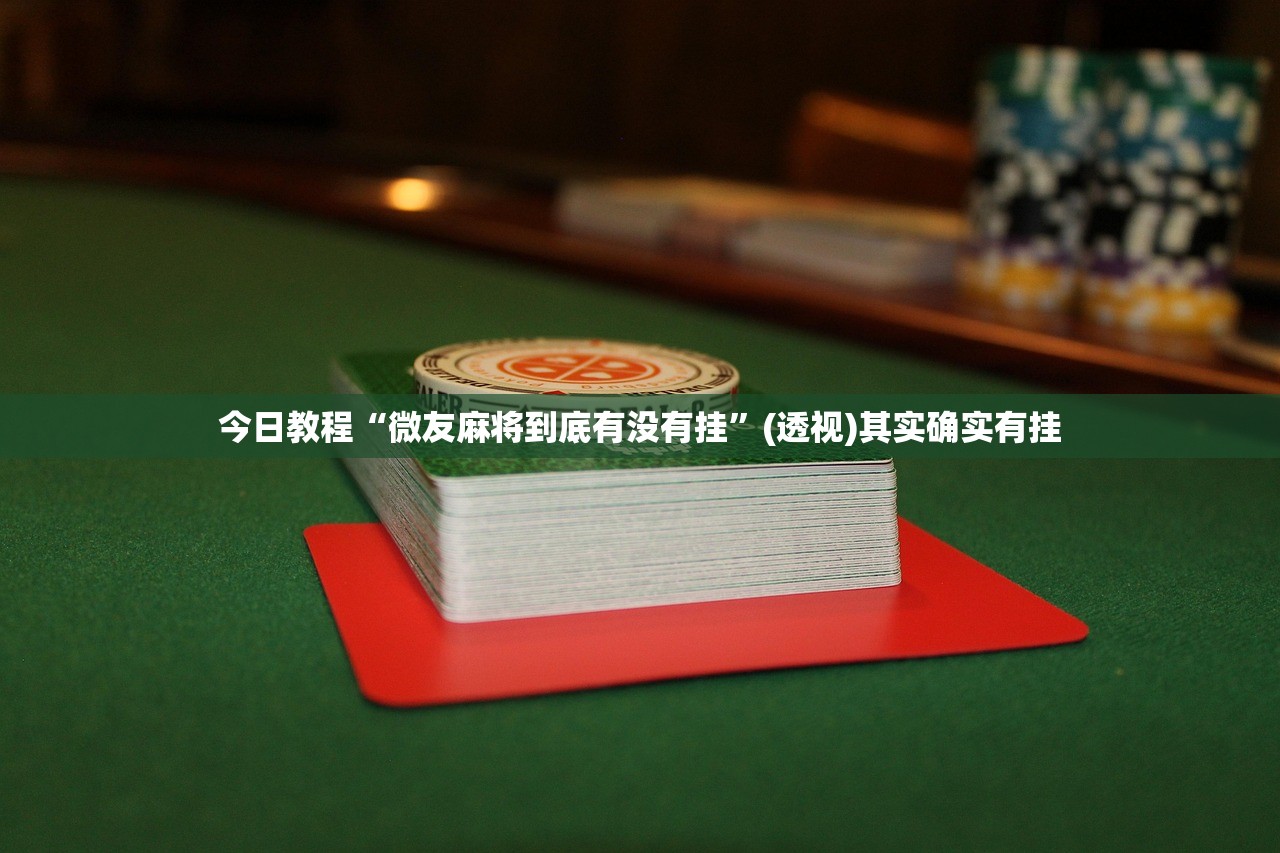 今日教程“微友麻将到底有没有挂”(透视)其实确实有挂