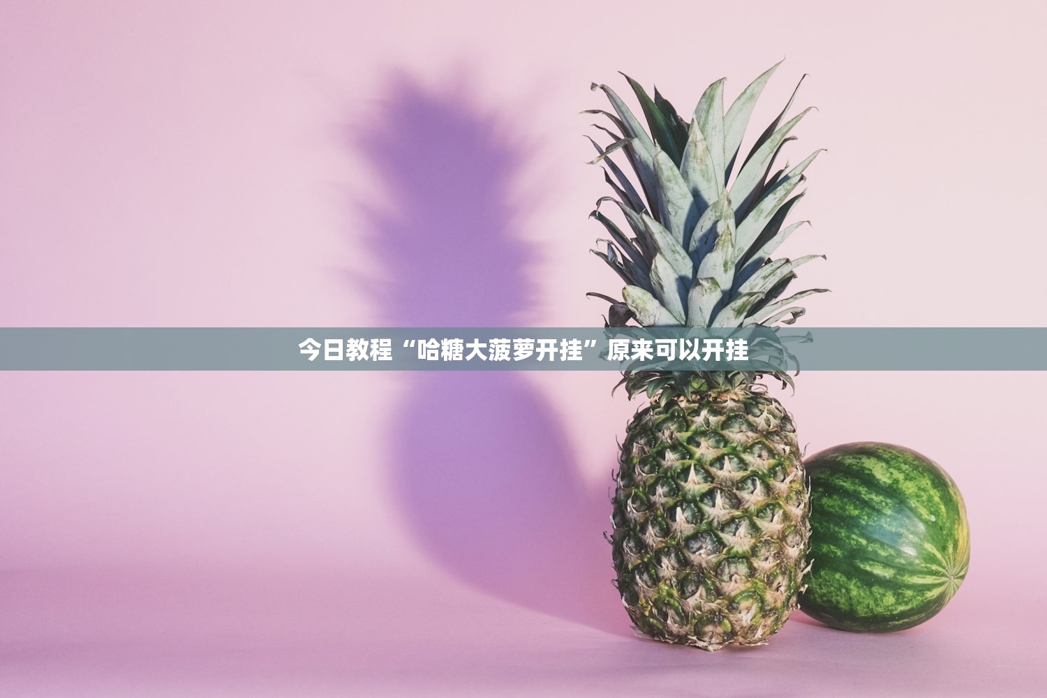 今日教程“哈糖大菠萝开挂	”原来可以开挂