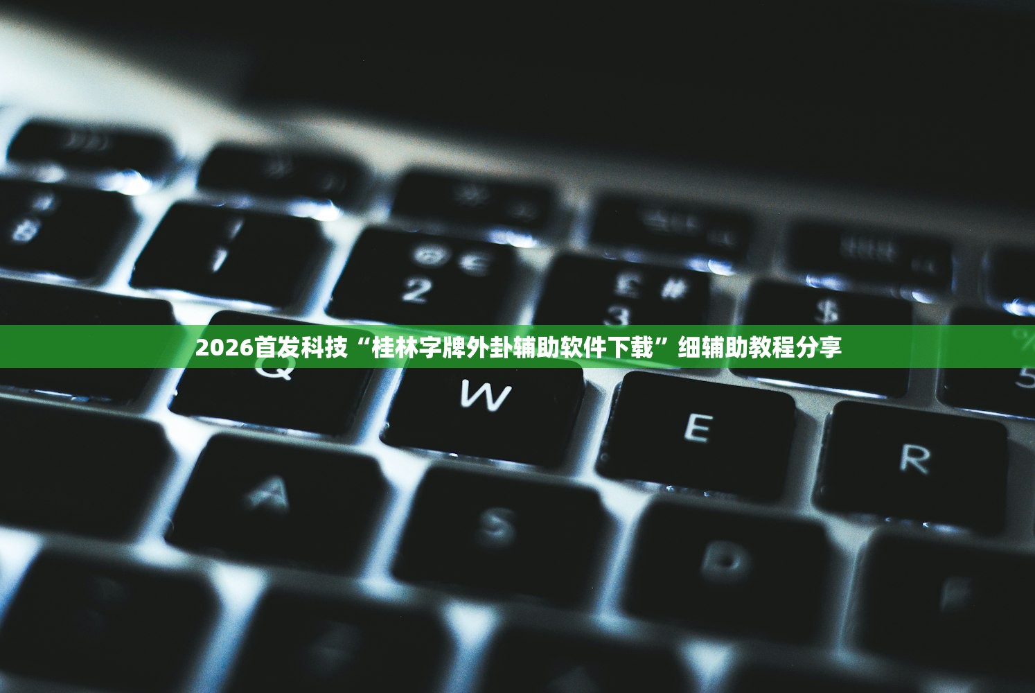 2026首发科技“桂林字牌外卦辅助软件下载”细辅助教程分享